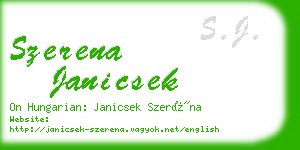 szerena janicsek business card